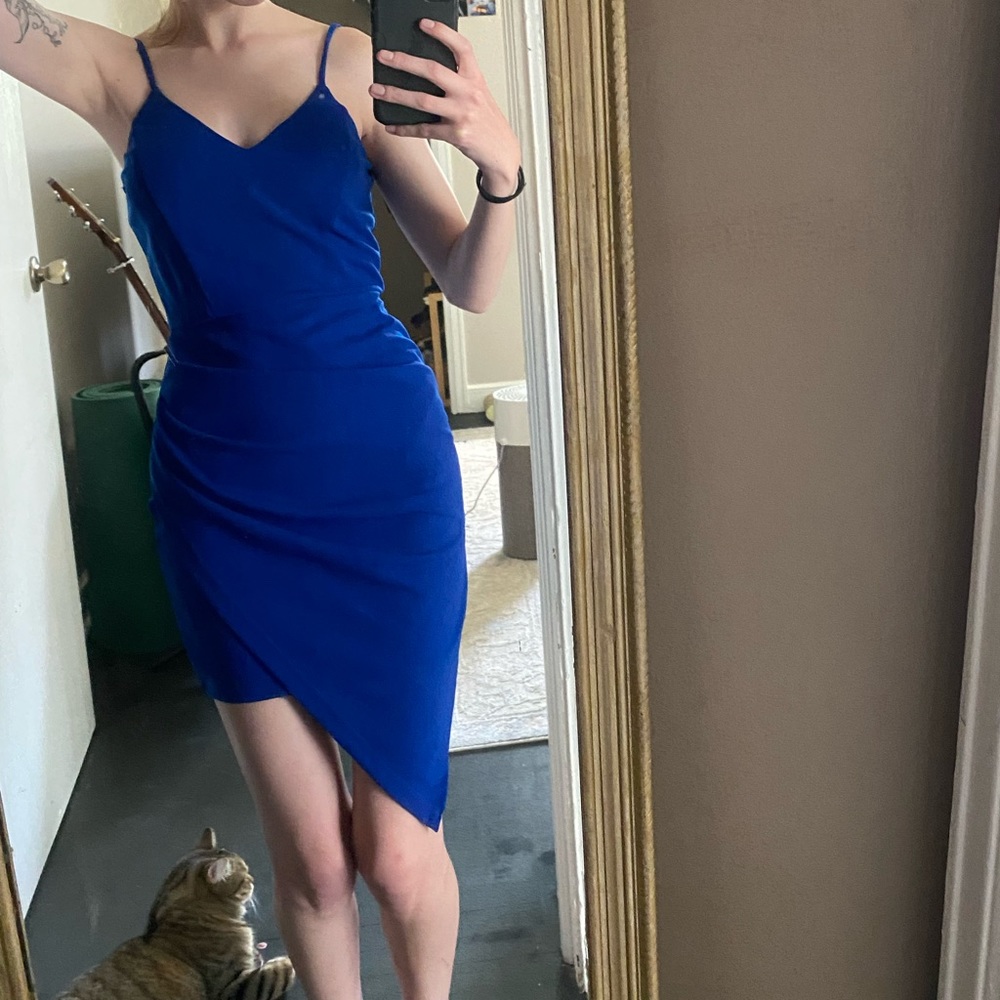 royal blue bodycon dress